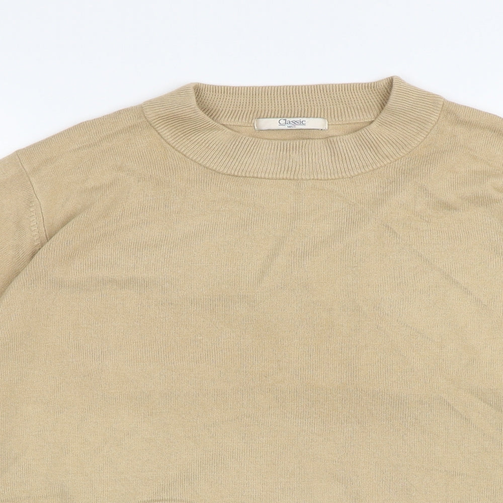 Marks and Spencer Womens Brown Crew Neck Acrylic Pullover Jumper Size 22