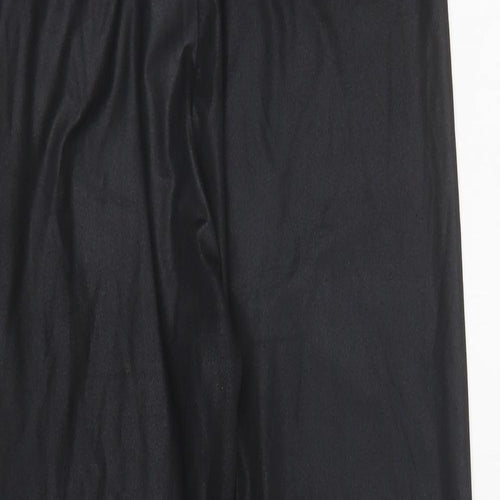 Topshop Womens Black Elastane Cropped Leggings Size 10 L26 in