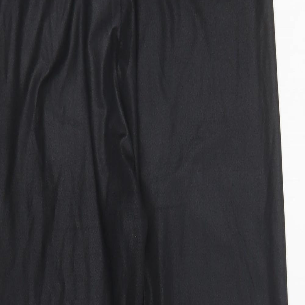 Topshop Womens Black Elastane Cropped Leggings Size 10 L26 in