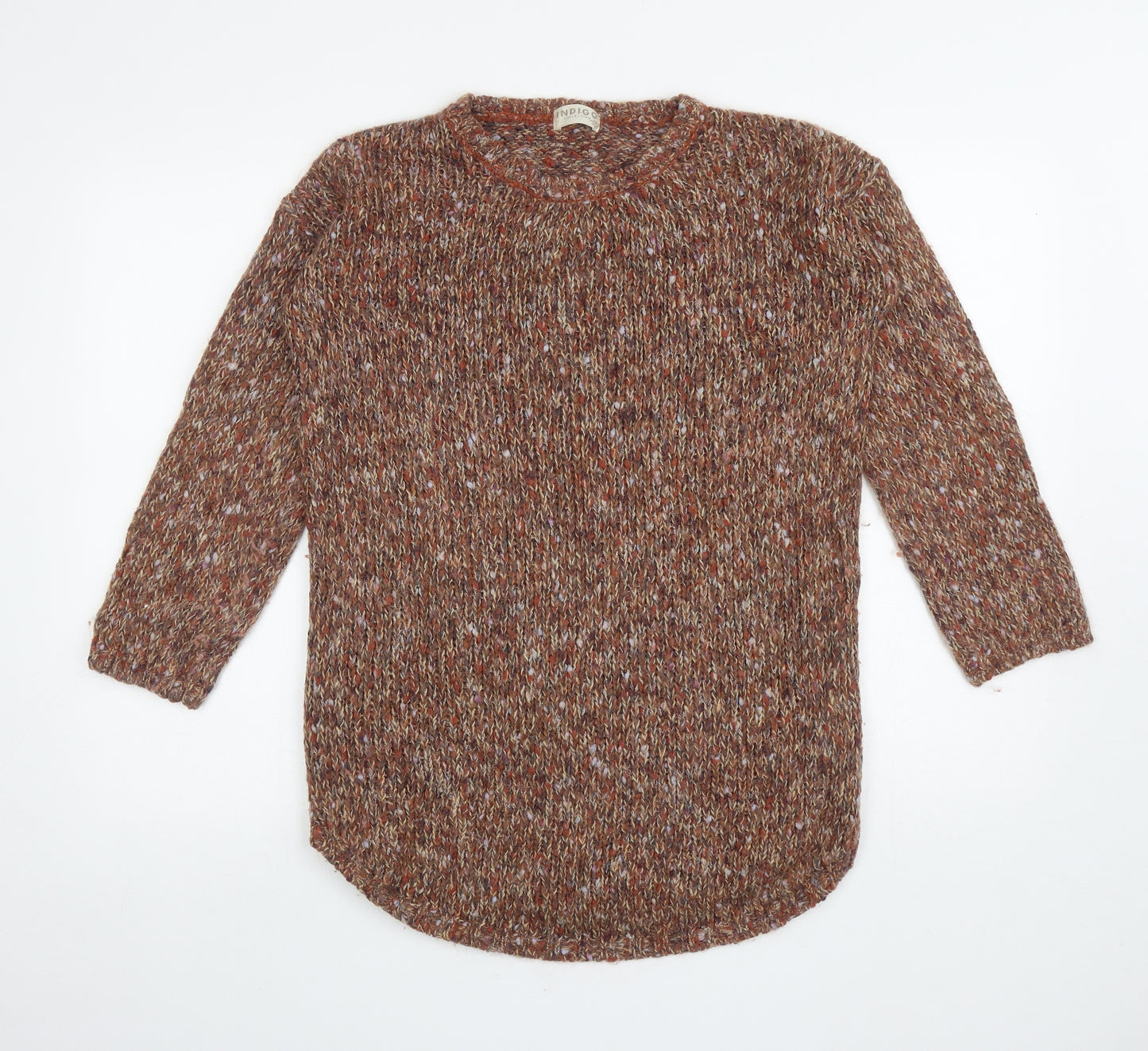 Marks and Spencer Womens Multicoloured Round Neck Acrylic Pullover Jumper Size 12