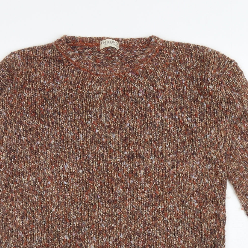 Marks and Spencer Womens Multicoloured Round Neck Acrylic Pullover Jumper Size 12