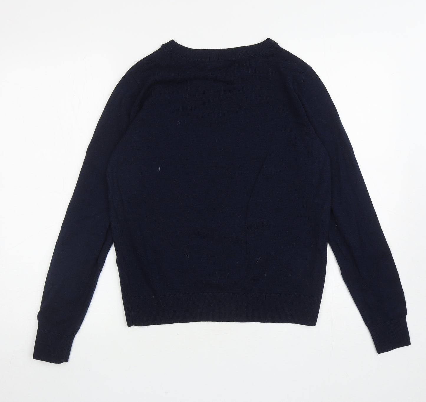 Marks and Spencer Womens Blue Round Neck Acrylic Pullover Jumper Size S - Sparkle
