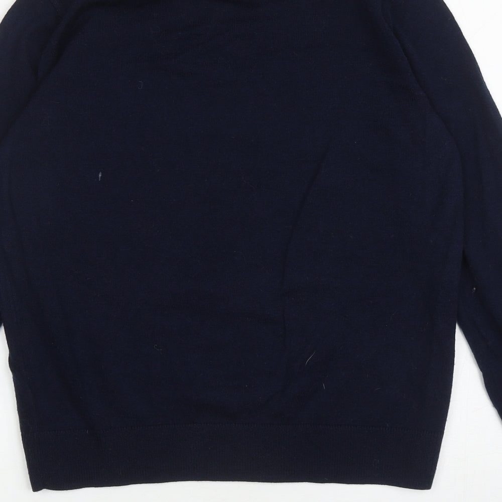 Marks and Spencer Womens Blue Round Neck Acrylic Pullover Jumper Size S - Sparkle