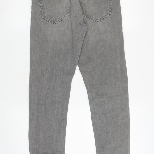 NEXT Mens Grey Cotton Skinny Jeans Size 28 in L31 in Regular Zip