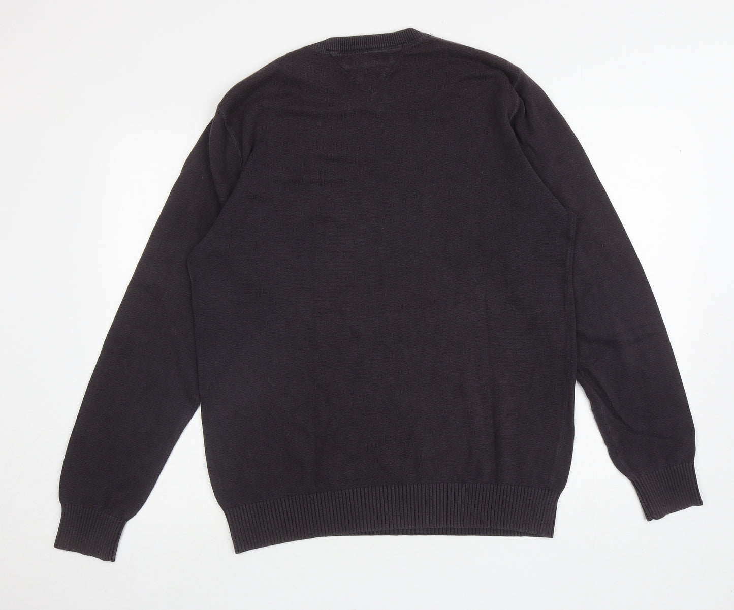 Tommy Hilfiger Mens Blue Round Neck Cotton Pullover Jumper Size L