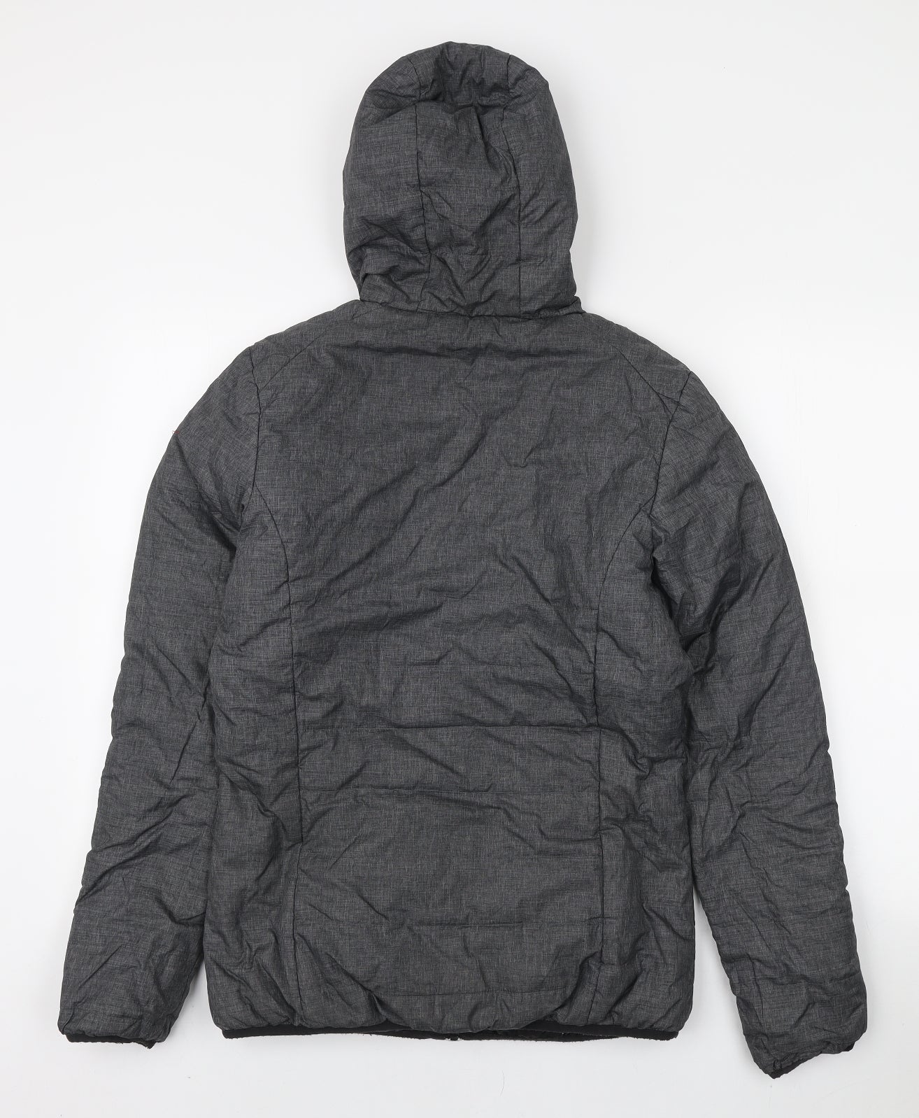 ellesse Womens Grey Puffer Jacket Jacket Size 10 Zip - Black Reversible Side