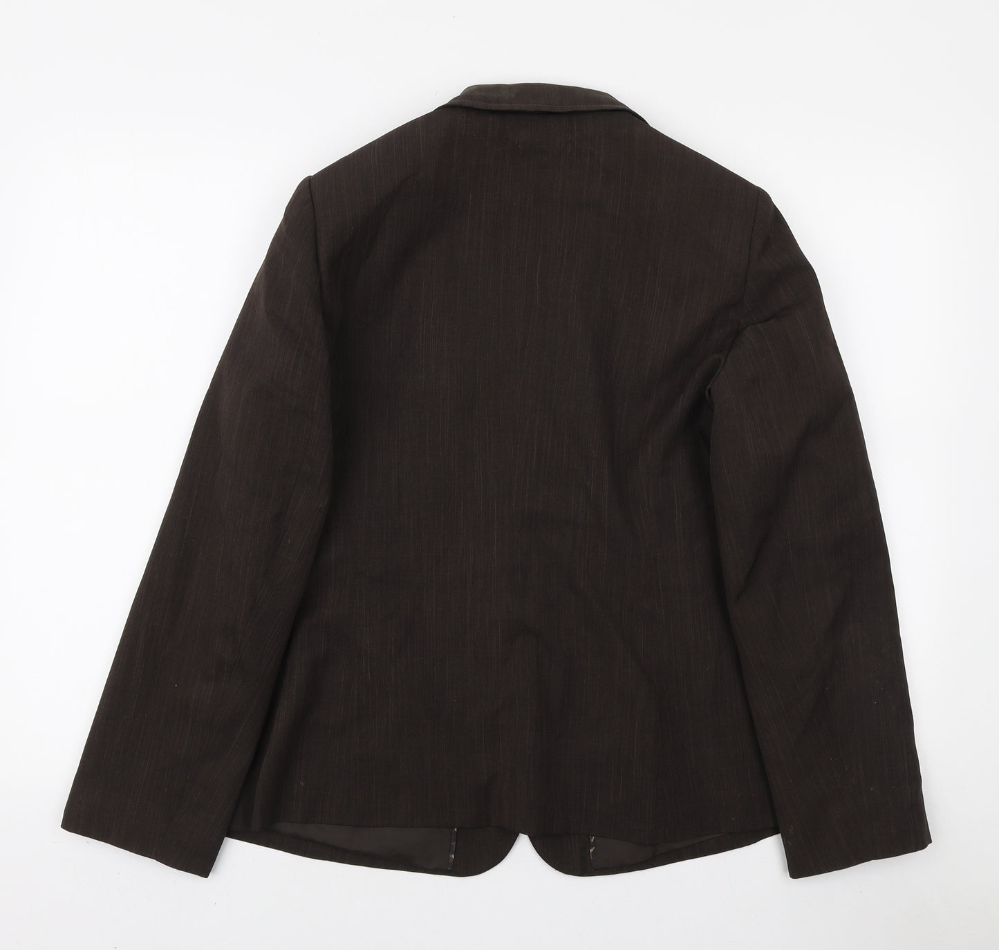 Marks and Spencer Womens Brown Polyester Jacket Blazer Size 16