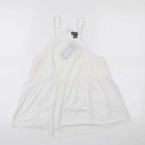 Primark Womens White Polyester Basic Blouse Size XS Square Neck