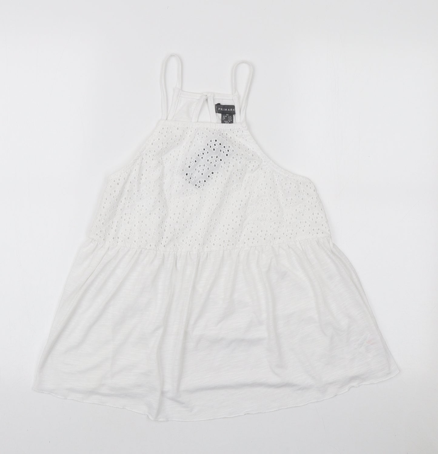 Primark Womens White Polyester Basic Blouse Size XS Square Neck