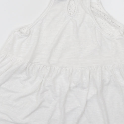 Primark Womens White Polyester Basic Blouse Size XS Square Neck