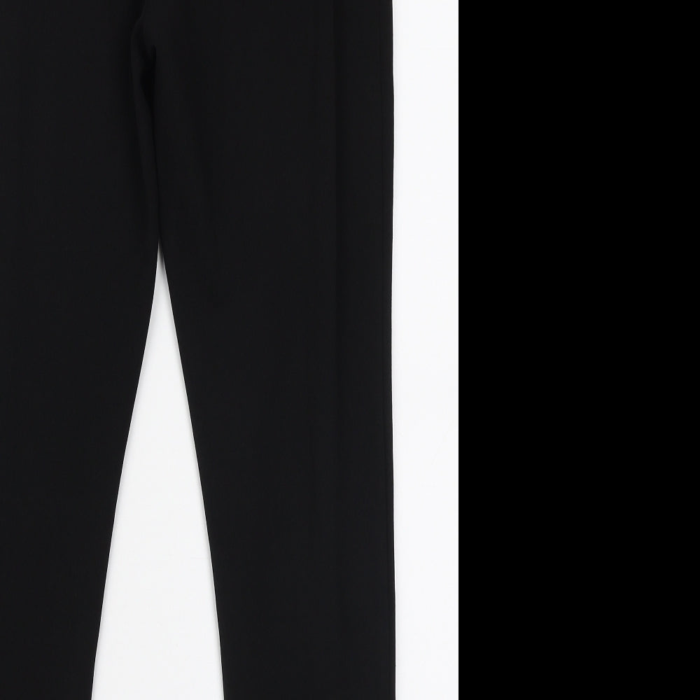 George Womens Black Polyester Trousers Size 14 L25 in Regular Zip