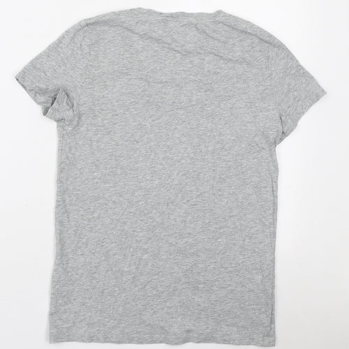 Lee Cooper Womens Grey Cotton Basic T-Shirt Size S Round Neck