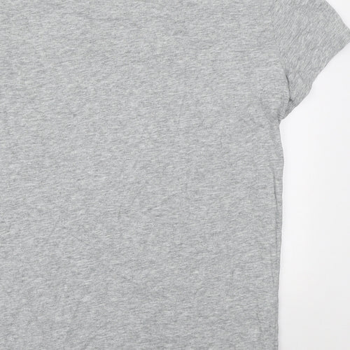 Lee Cooper Womens Grey Cotton Basic T-Shirt Size S Round Neck
