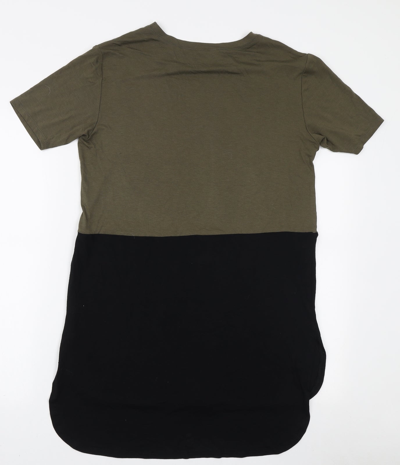 Select Womens Black Viscose Tunic T-Shirt Size 8 Round Neck