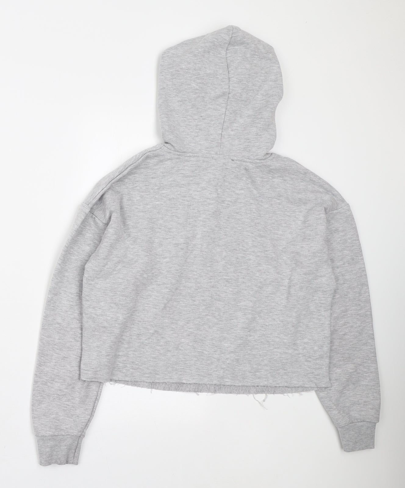 New Look Girls Grey Cotton Pullover Hoodie Size 12-13 Years Pullover - Friends