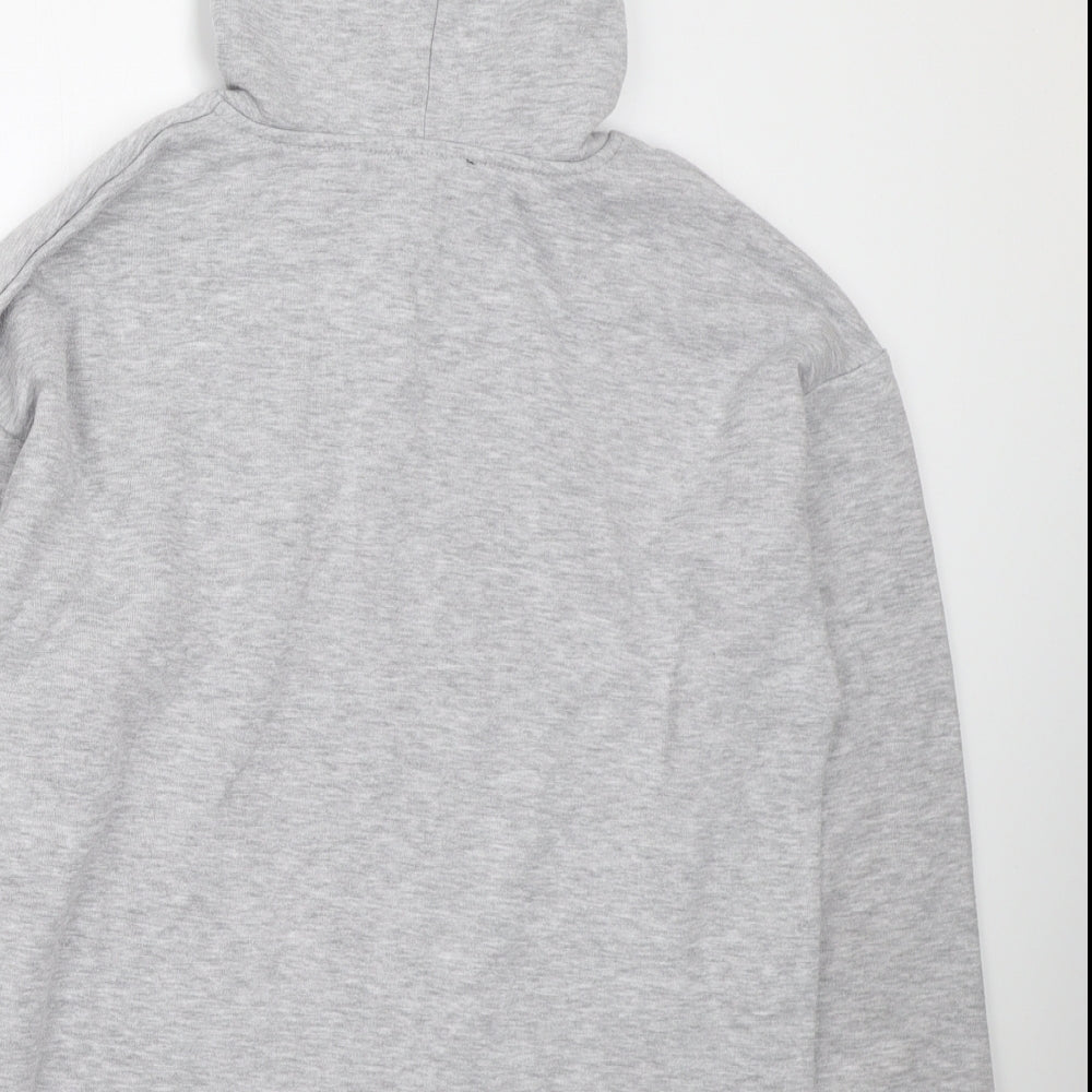 New Look Girls Grey Cotton Pullover Hoodie Size 12-13 Years Pullover - Friends