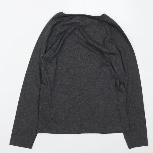 Primark Girls Grey Cotton Basic T-Shirt Size 10-11 Years Round Neck Pullover - You are eslagica