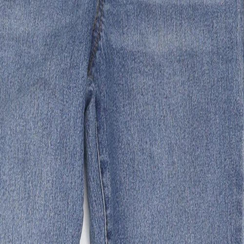Denim & Co. Boys Blue Polyester Skinny Jeans Size 10-11 Years Regular Drawstring