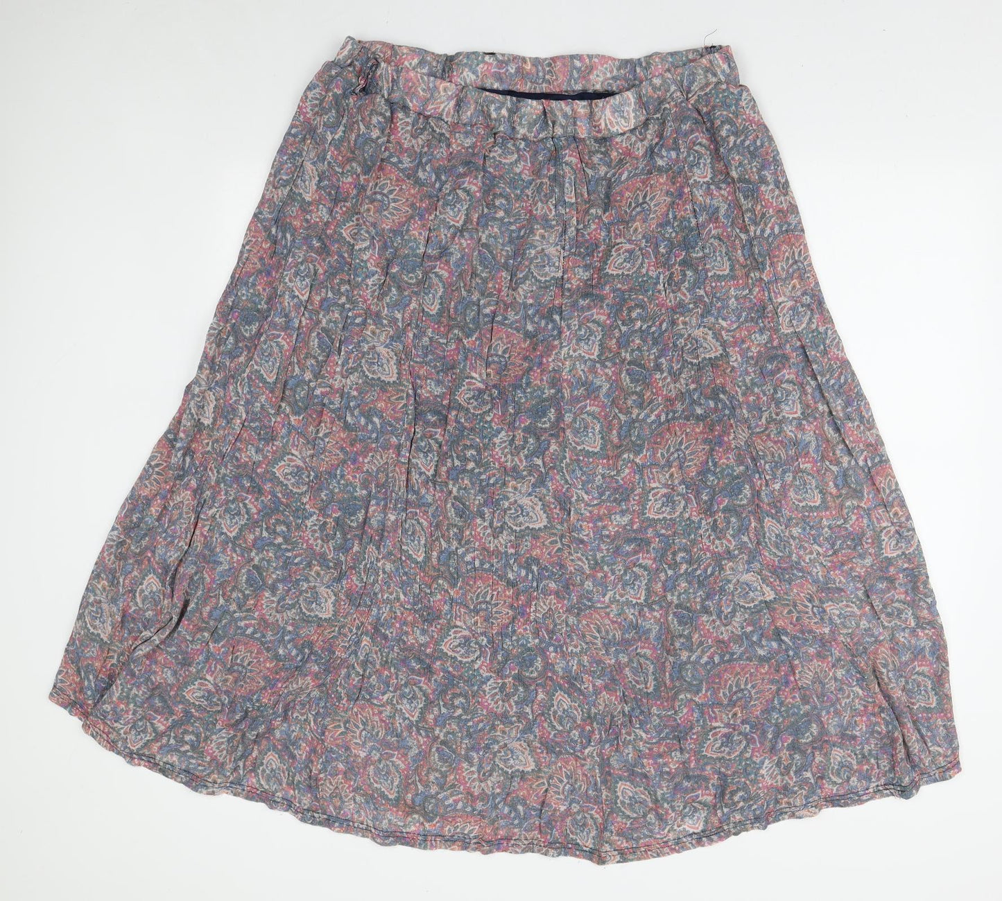 Klass Womens Multicoloured Geometric Polyester A-Line Skirt Size 22