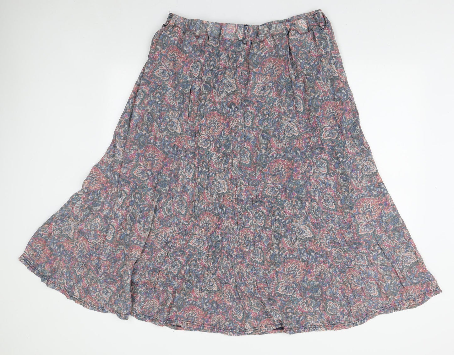 Klass Womens Multicoloured Geometric Polyester A-Line Skirt Size 22