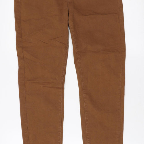 Marks and Spencer Womens Brown Cotton Jegging Leggings Size 12 L27 in