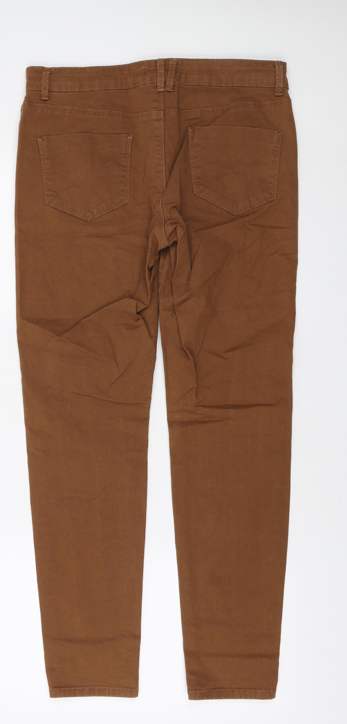 Marks and Spencer Womens Brown Cotton Jegging Leggings Size 12 L27 in