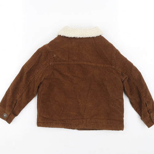 TU Boys Brown Jacket Size 2-3 Years Zip