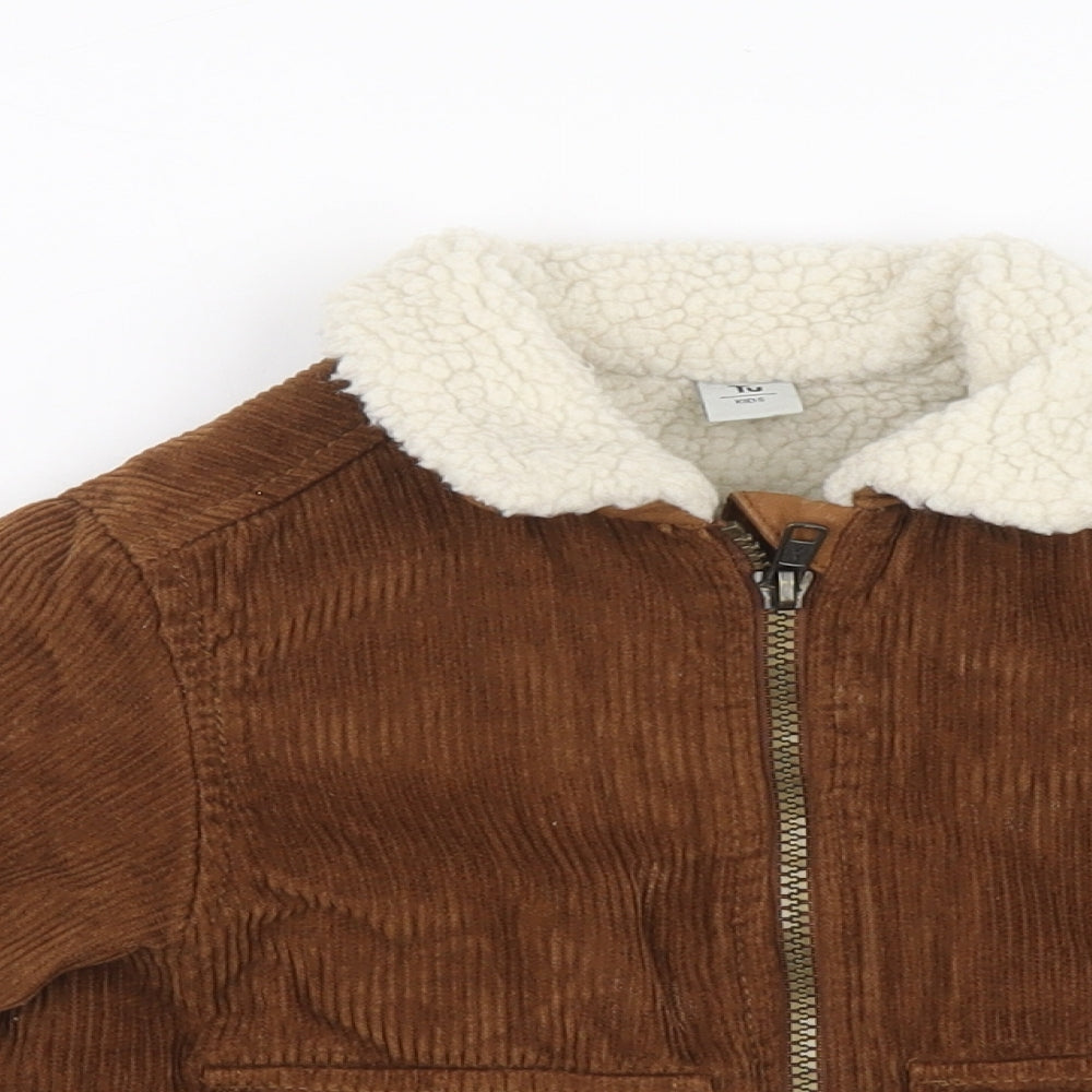 TU Boys Brown Jacket Size 2-3 Years Zip