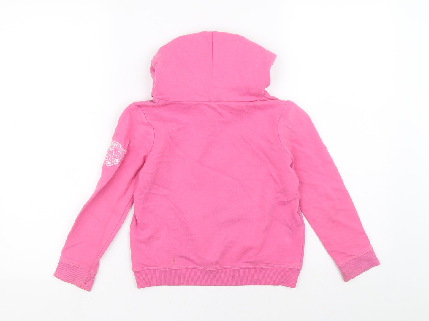 George Girls Pink 100% Cotton Pullover Hoodie Size 6-7 Years Pullover - Paw patrol