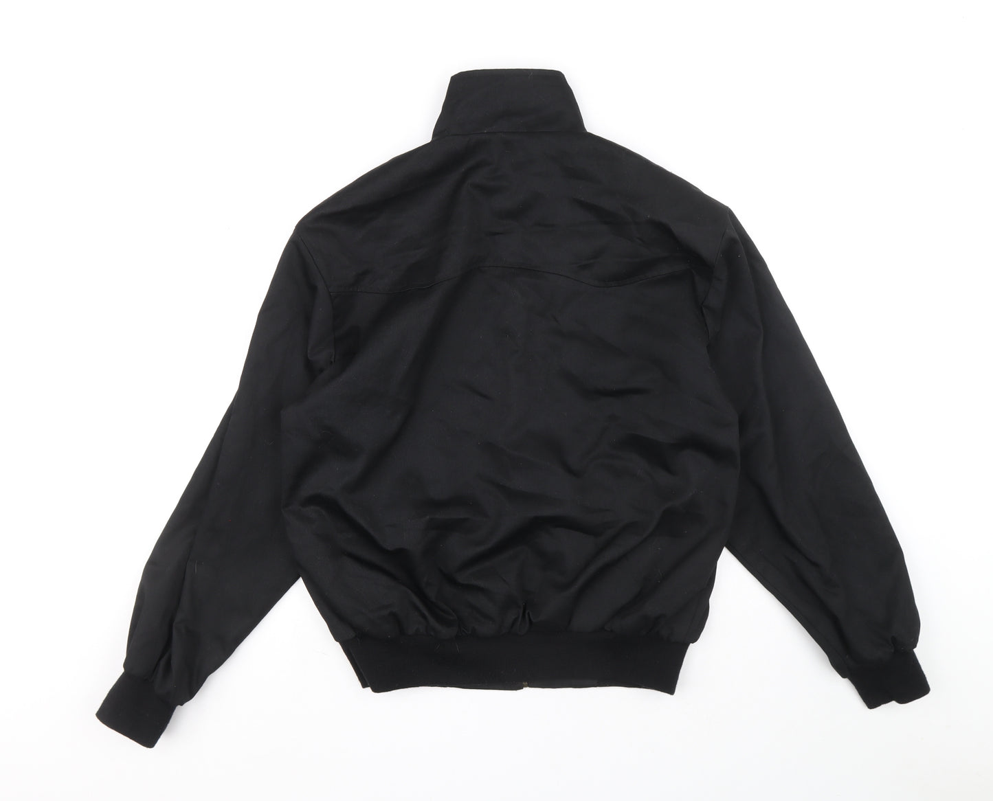 HAJA Mens Black Bomber Jacket Jacket Size M Zip