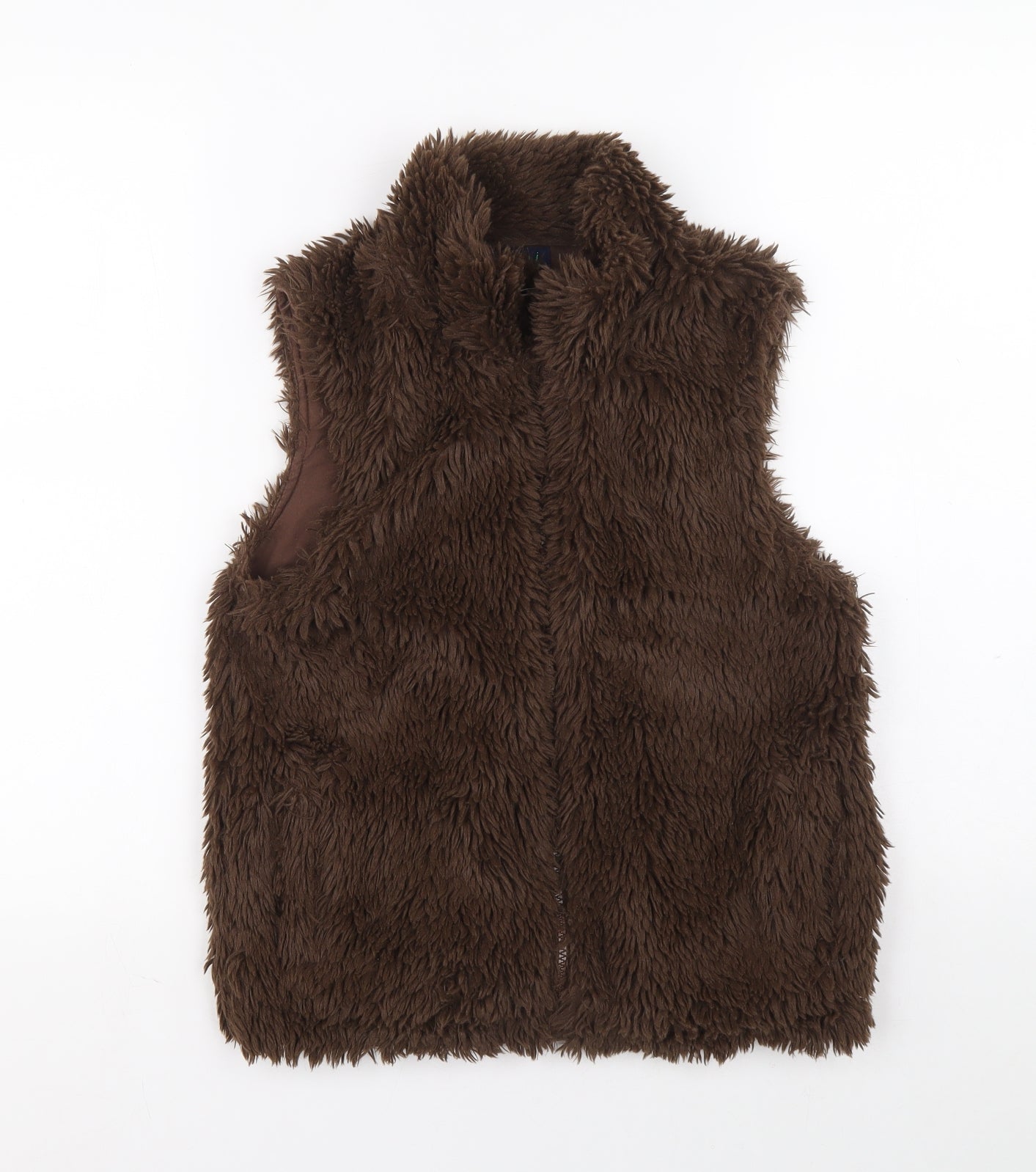Mini Boden Girls Brown Gilet Jacket Size 13-14 Years Zip