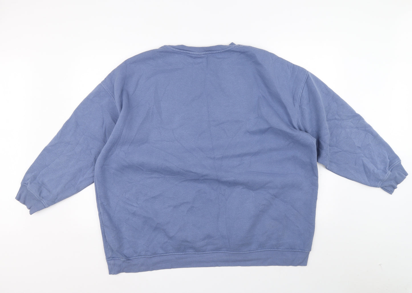Disney Mens Blue Cotton Pullover Sweatshirt Size XL - Lilo & Stitch