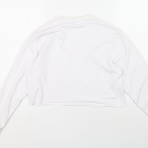 Primark Womens White Houndstooth Cotton Pullover Sweatshirt Size 2XS Pullover - F.R.I.E.N.D.S