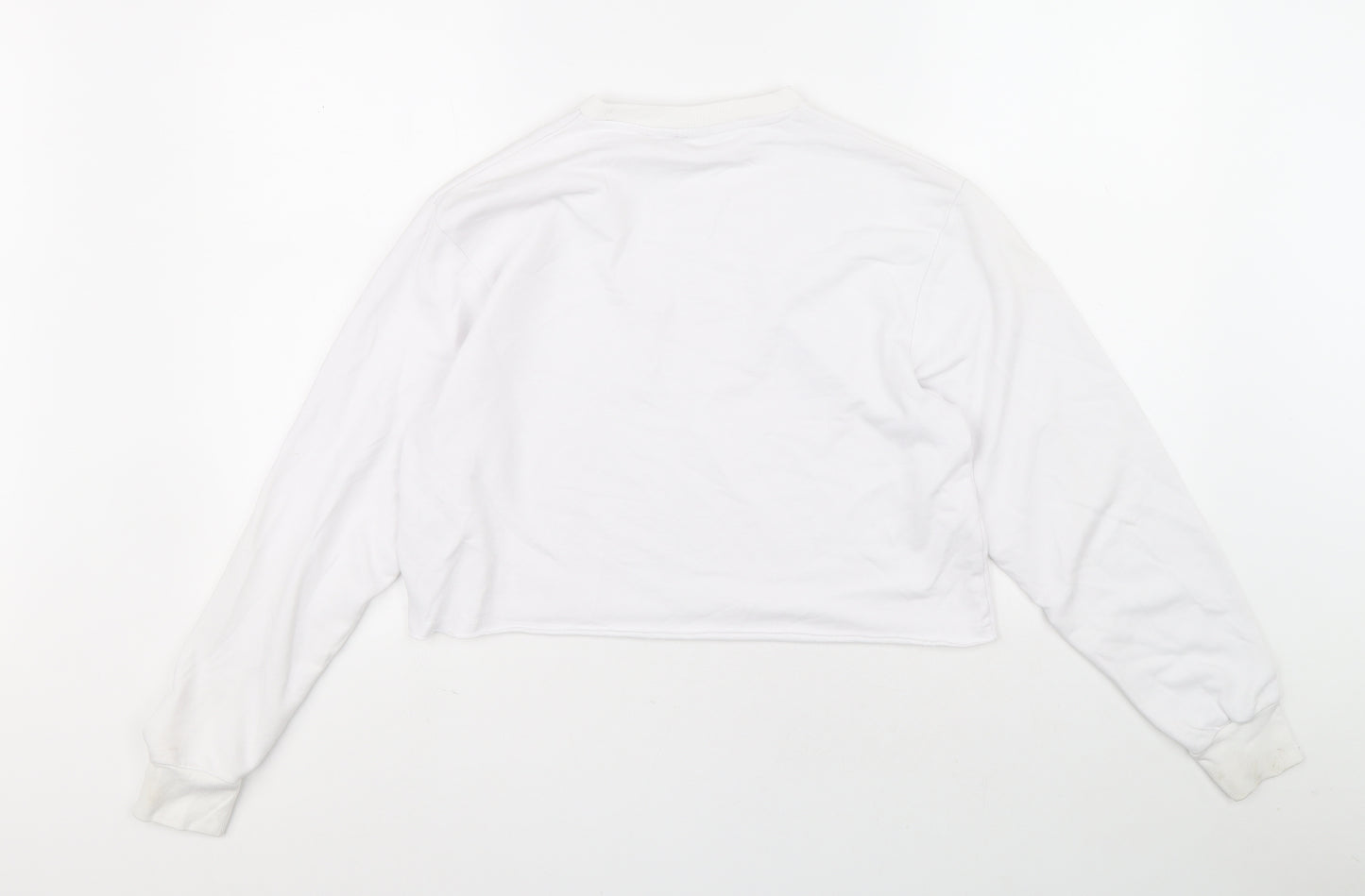 Primark Womens White Houndstooth Cotton Pullover Sweatshirt Size 2XS Pullover - F.R.I.E.N.D.S