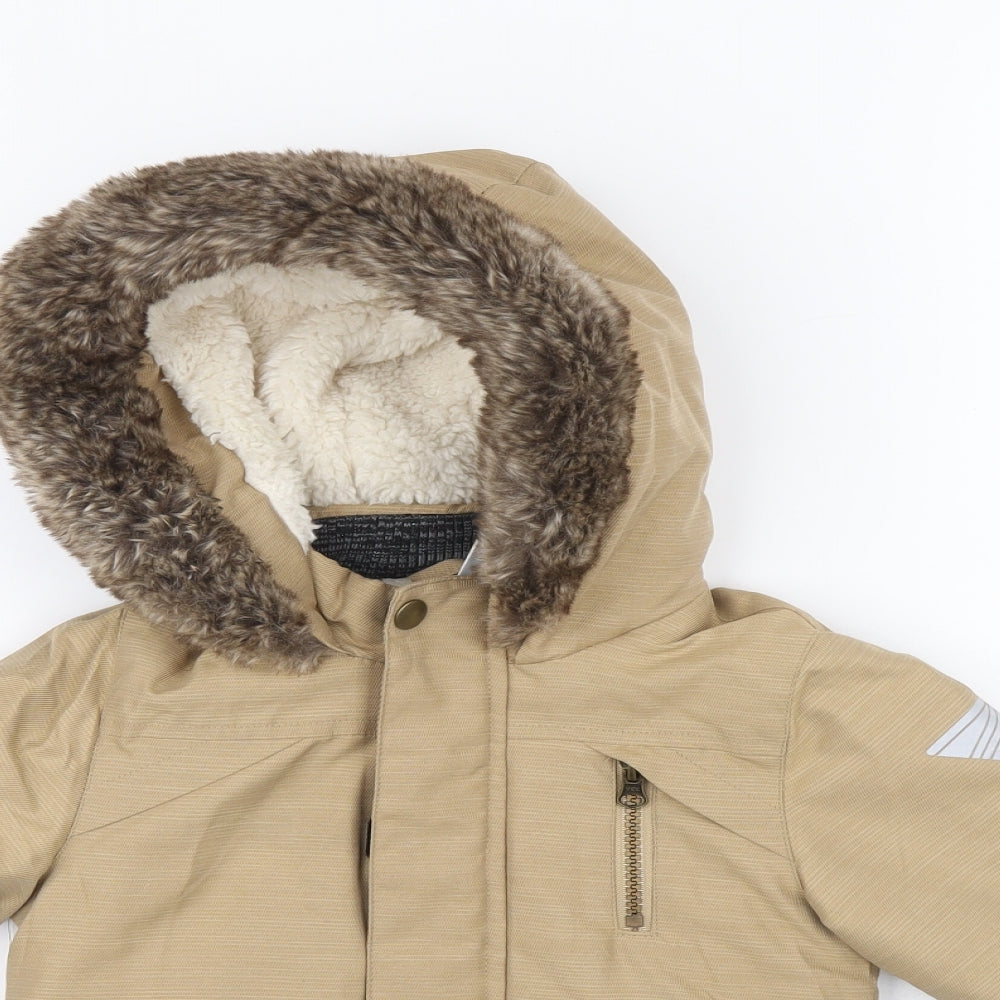 Primark Boys Beige Jacket Coat Size 12-18 Months Zip