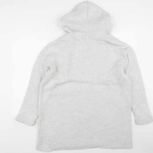 TU Womens Grey V-Neck Polyester Cardigan Jumper Size L