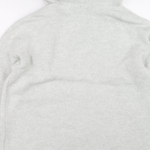 TU Womens Grey V-Neck Polyester Cardigan Jumper Size L