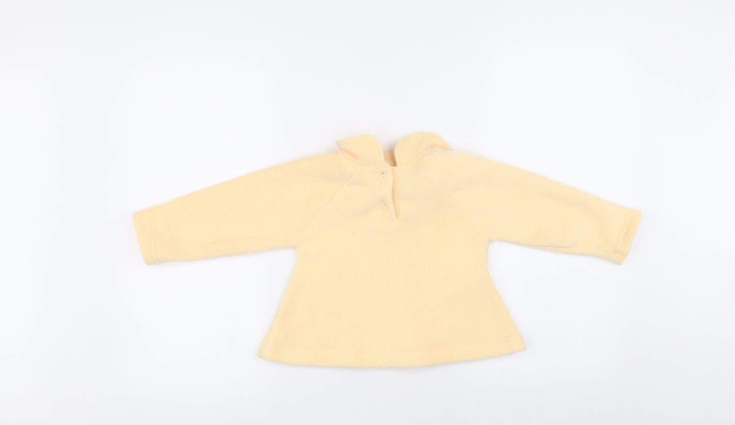 Preworn Baby Orange Polyester Pullover Jumper Size 18-24 Months Button