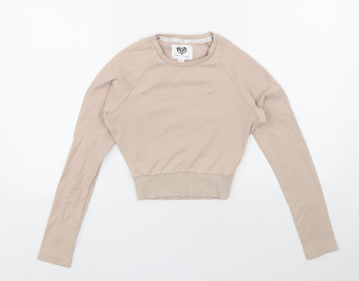 Pink Soda Womens Pink Polyester Henley Sweatshirt Size 8 Pullover - Pink Soda Sport