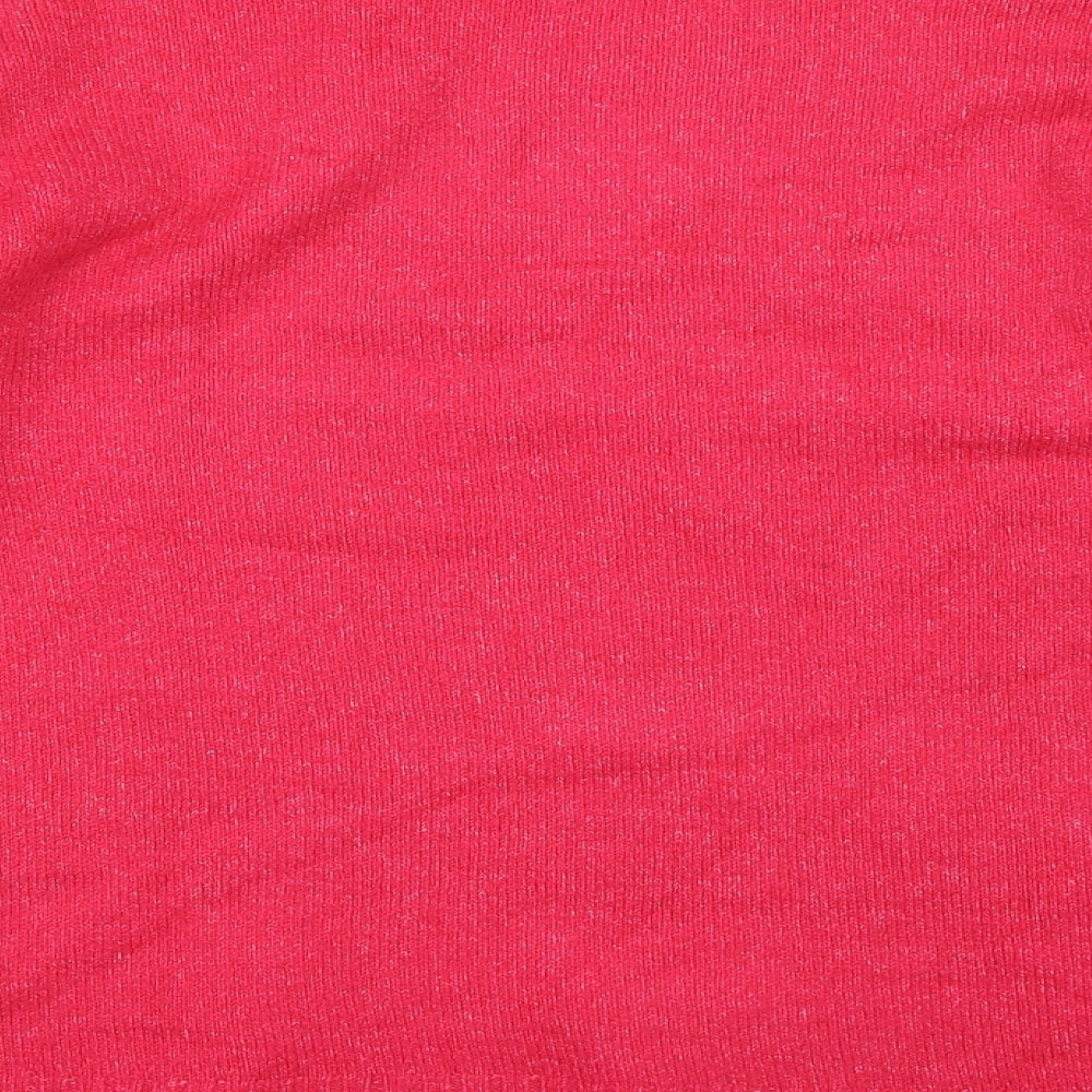 Marks and Spencer Womens Pink Round Neck Acrylic Pullover Jumper Size L