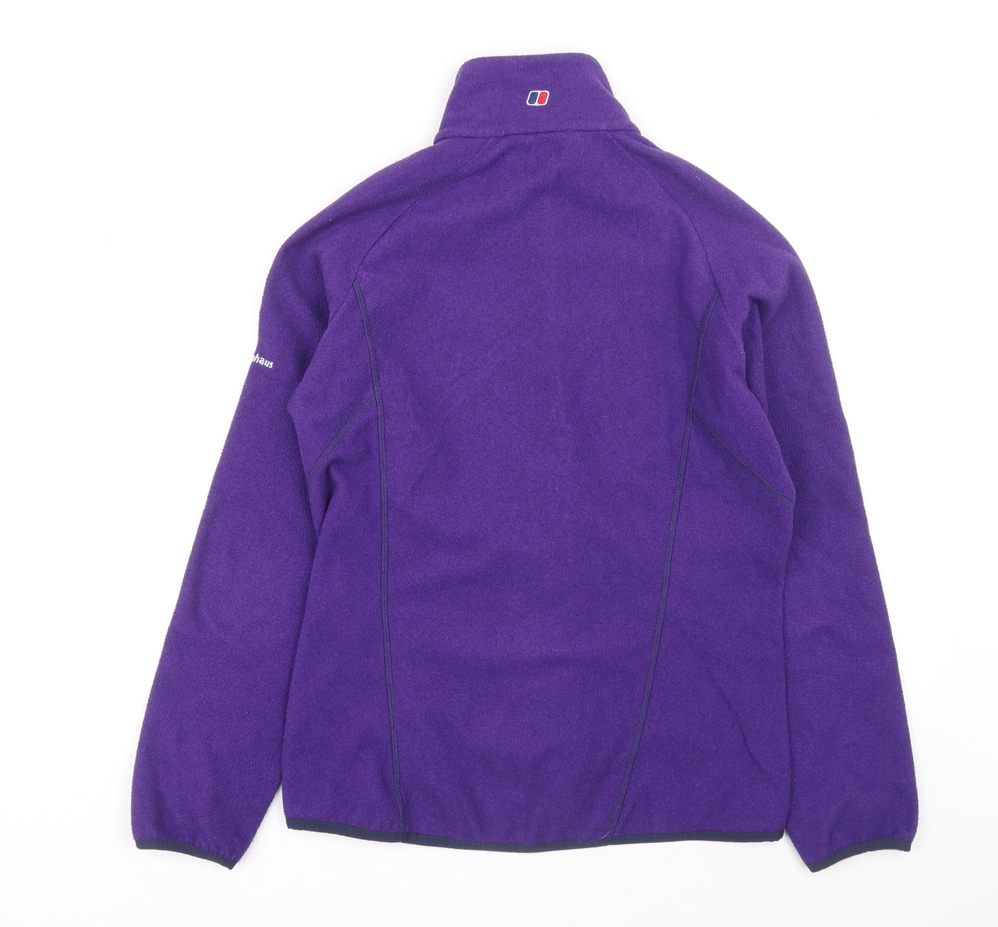 Berghaus Womens Purple Mock Neck Polyester Full Zip Jumper Size 10