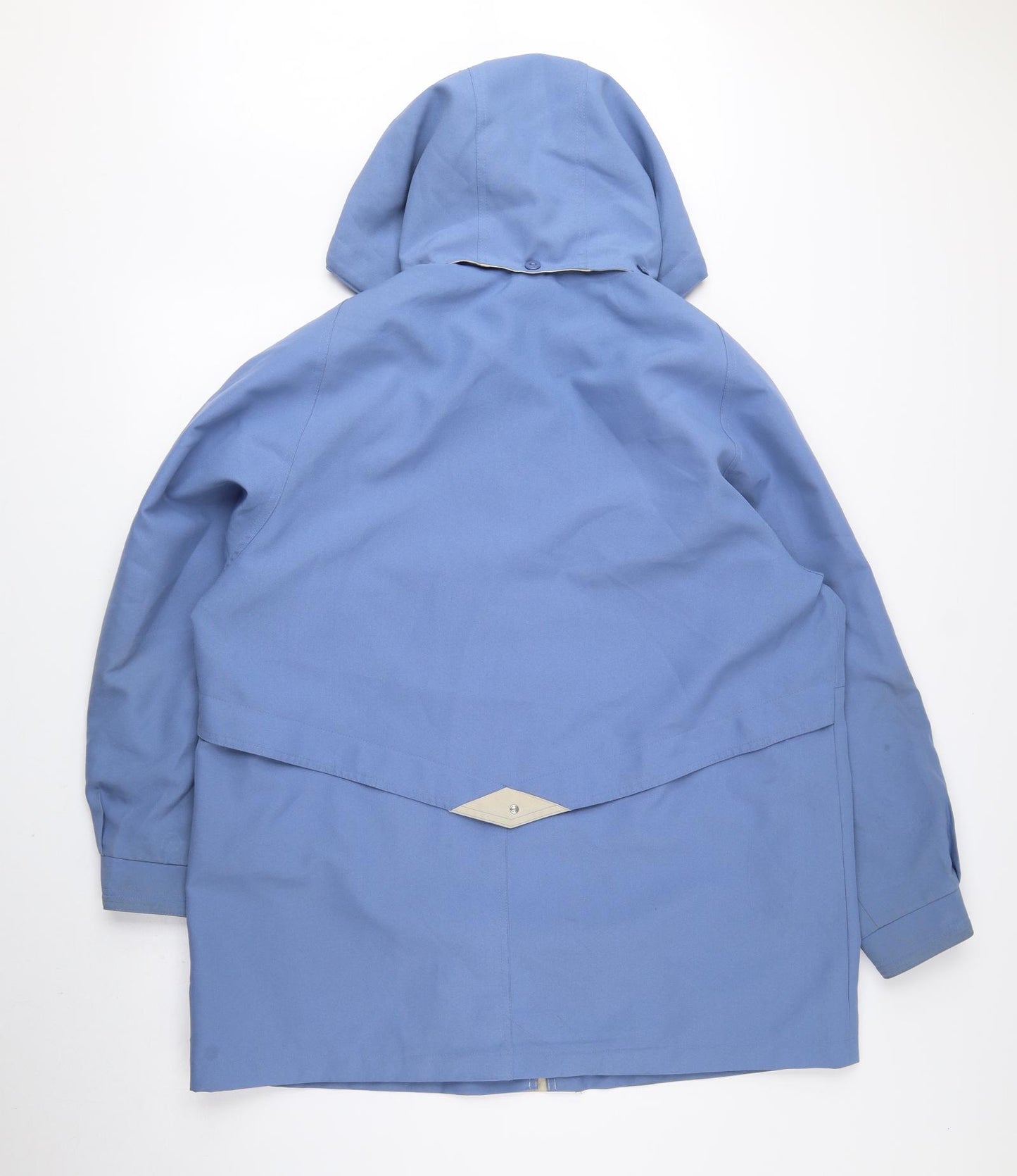 David Parry Womens Blue Rain Coat Coat Size 20 Snap