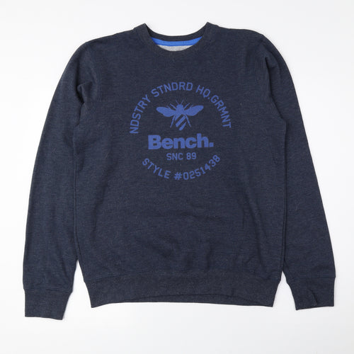 Bench Mens Blue Polyester Pullover Sweatshirt Size M