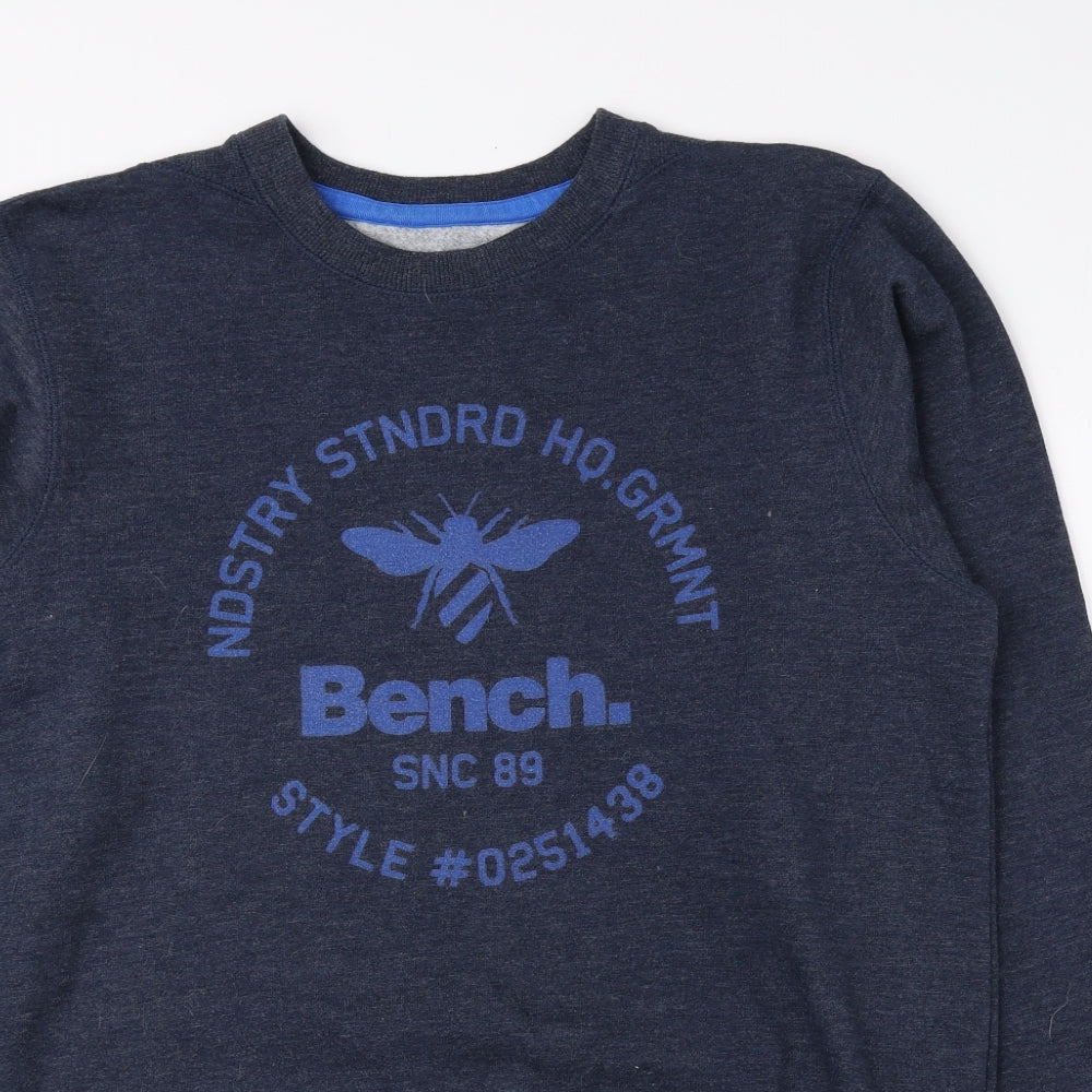 Bench Mens Blue Polyester Pullover Sweatshirt Size M
