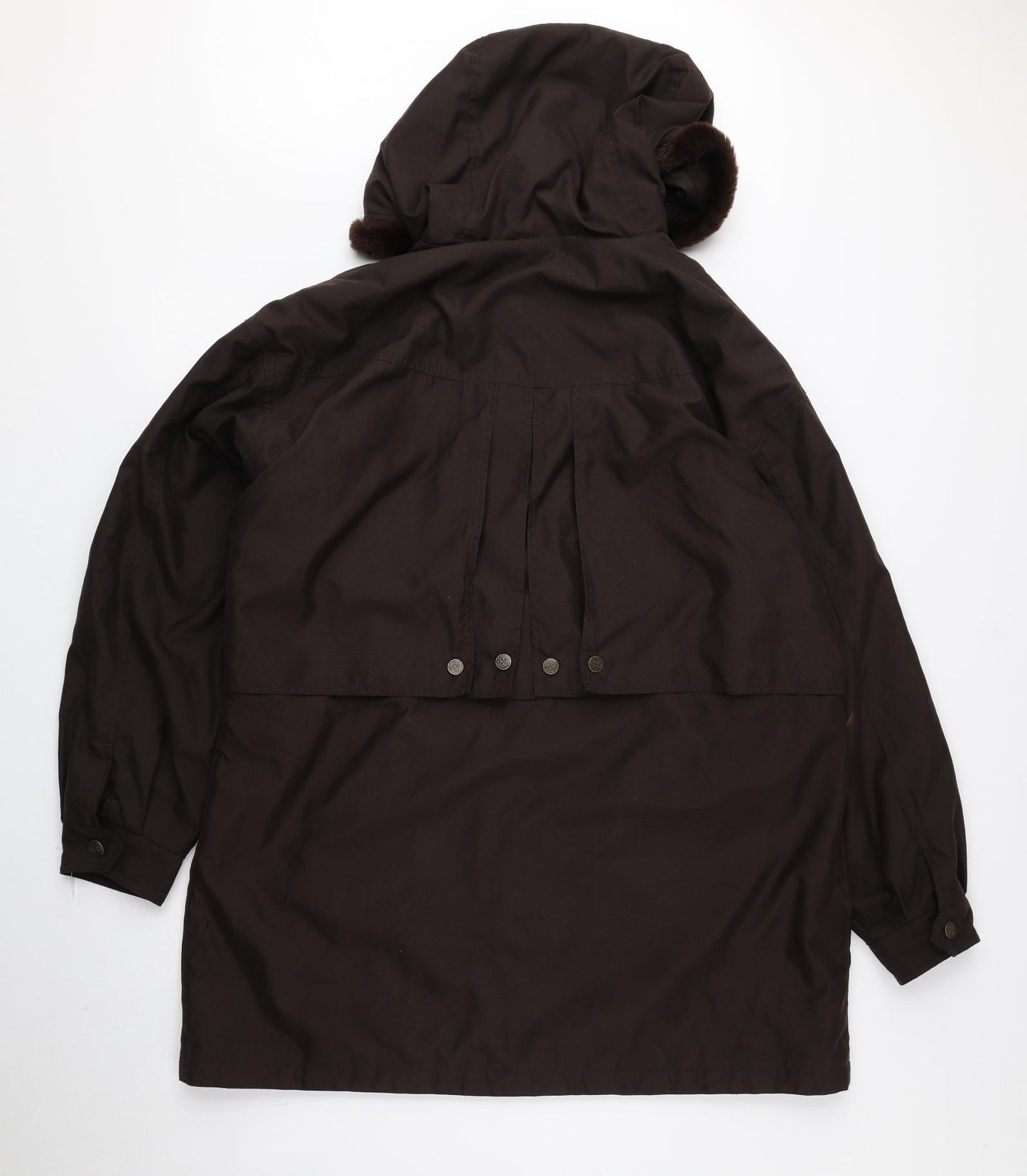 Mackays Womens Brown Overcoat Coat Size L Zip