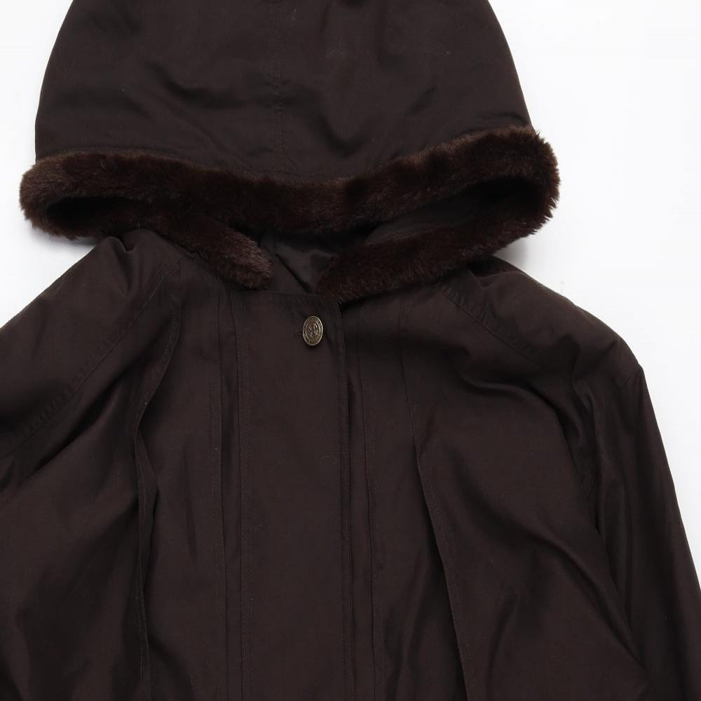 Mackays Womens Brown Overcoat Coat Size L Zip