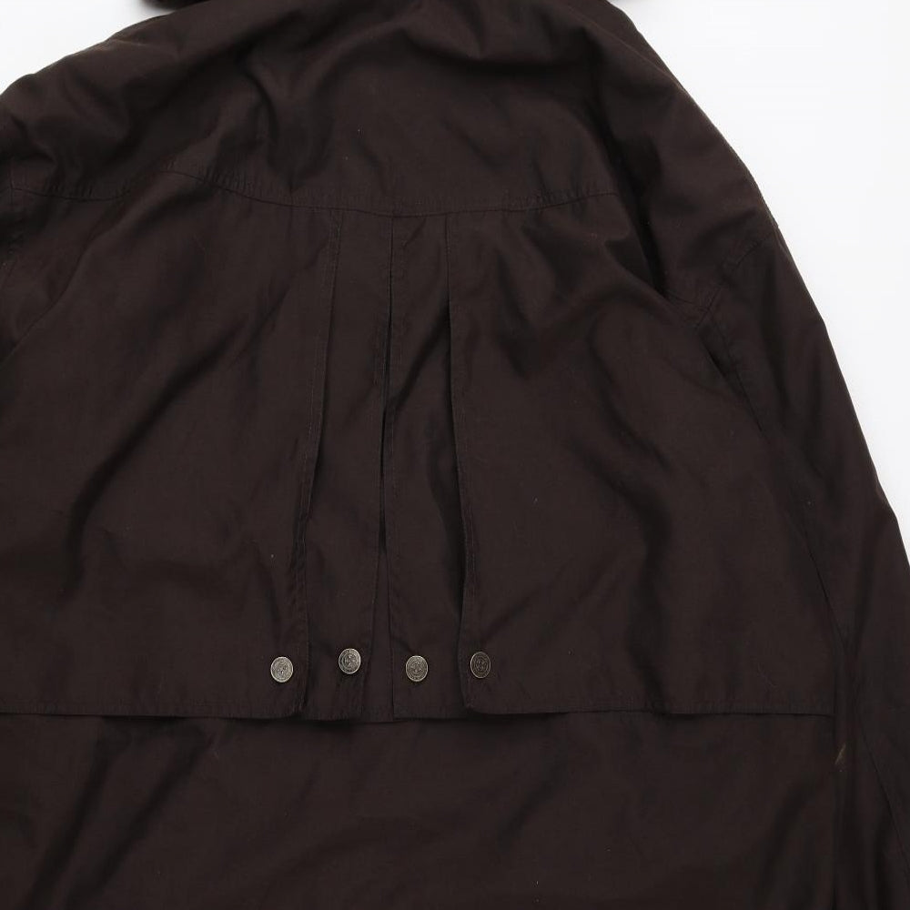 Mackays Womens Brown Overcoat Coat Size L Zip