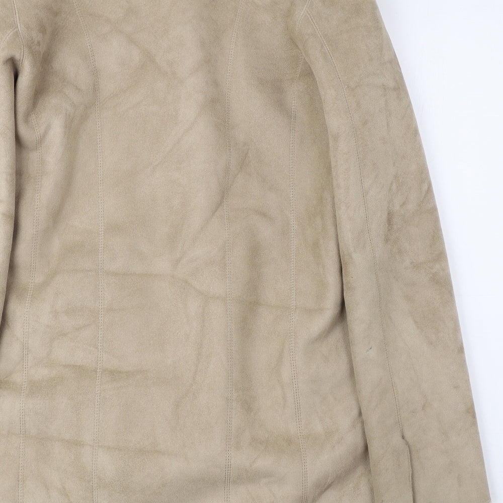 Wallis Womens Beige Pea Coat Coat Size S Toggle