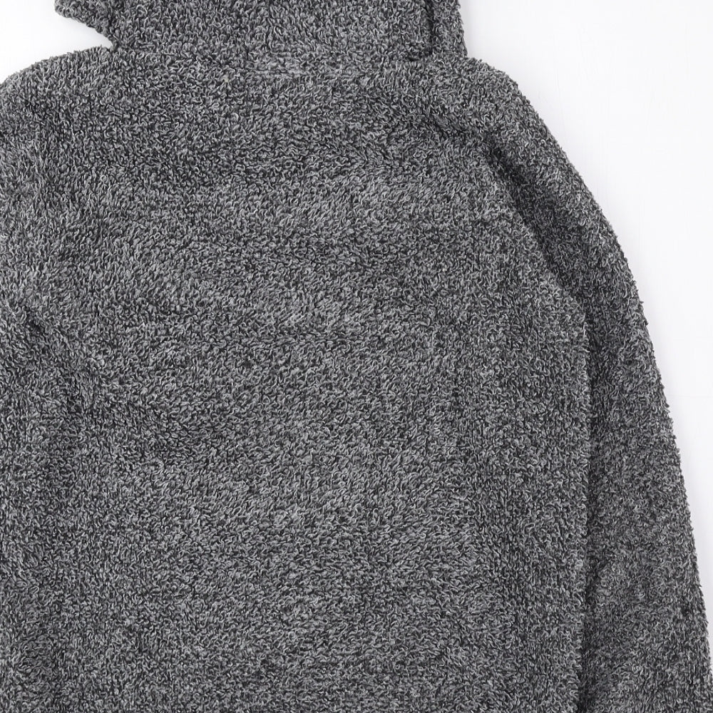 Hype Boys Grey Polyester Pullover Hoodie Size 11-12 Years Pullover