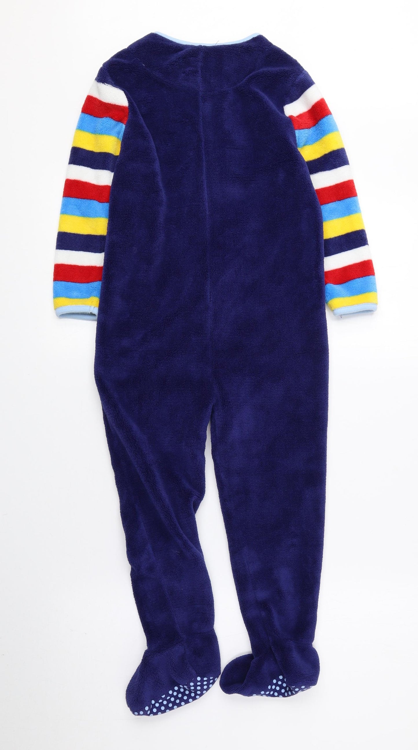 Preworn Boys Multicoloured Striped Polyester One Piece Size 4-5 Years Zip - Rocket